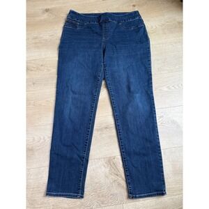 EUC Womens Chicos pull on jegging jeans stretch size 12R chicos 2R